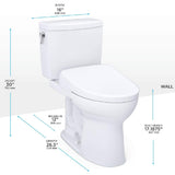 [MW4544726CUFGA#01] TOTO Drake II Washlet S7 And 1.0 GPF Elongated Chair Height Bidet Toilet