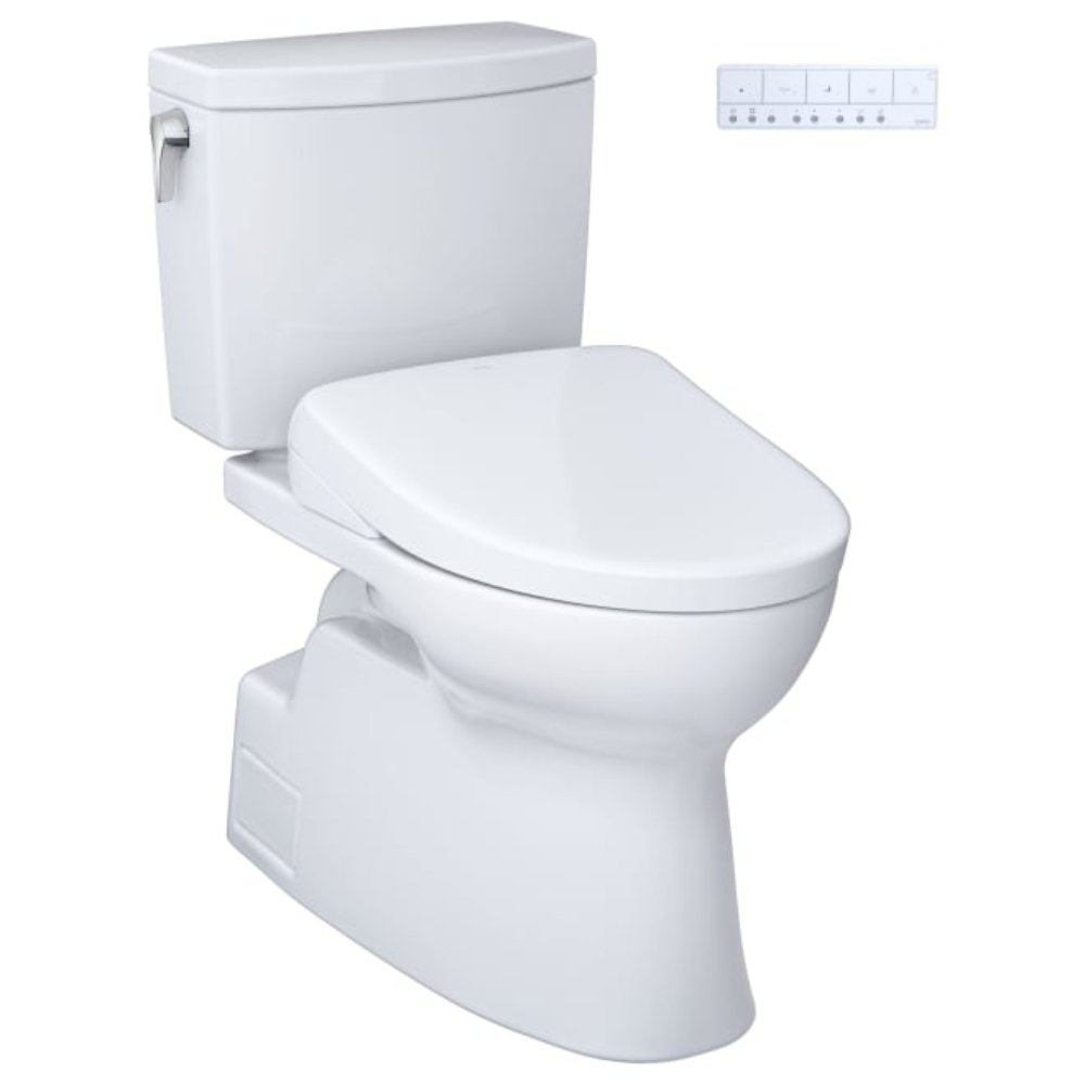[MW4744736CUFG#01] TOTO Vespin II 1 GPF Elongated Chair Height Toilet With Washlet S7A Auto Open Bidet Seat