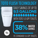 [MW4744736CUFG#01] TOTO Vespin II 1 GPF Elongated Chair Height Toilet With Washlet S7A Auto Open Bidet Seat
