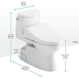 [MW6143084CEFG#01] TOTO Carlyle II 1.28 GPF One Piece Elongated Toilet With Washlet C5 Bidet Seat