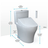 [MW6463084CEMFGN#01] TOTO Aquia IV Washlet Elongated Chair Height Bidet Toilet Seat With Button Flush