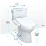 [MW7763074CEFG.10#01] TOTO Drake 1.28 GPF With Washlet C2 Elongated Bidet Toilet And 10" Rough In