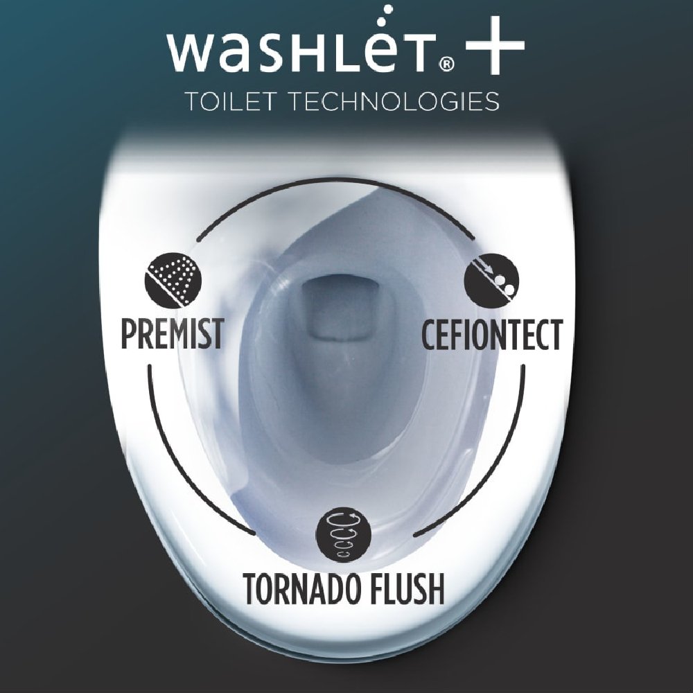 [MW7763074CSFG#01] TOTO Drake Washlet C2 With 1.6 GPF Universal Height Elongated Toilet