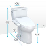 [MW7763074CSFG#01] TOTO Drake Washlet C2 With 1.6 GPF Universal Height Elongated Toilet