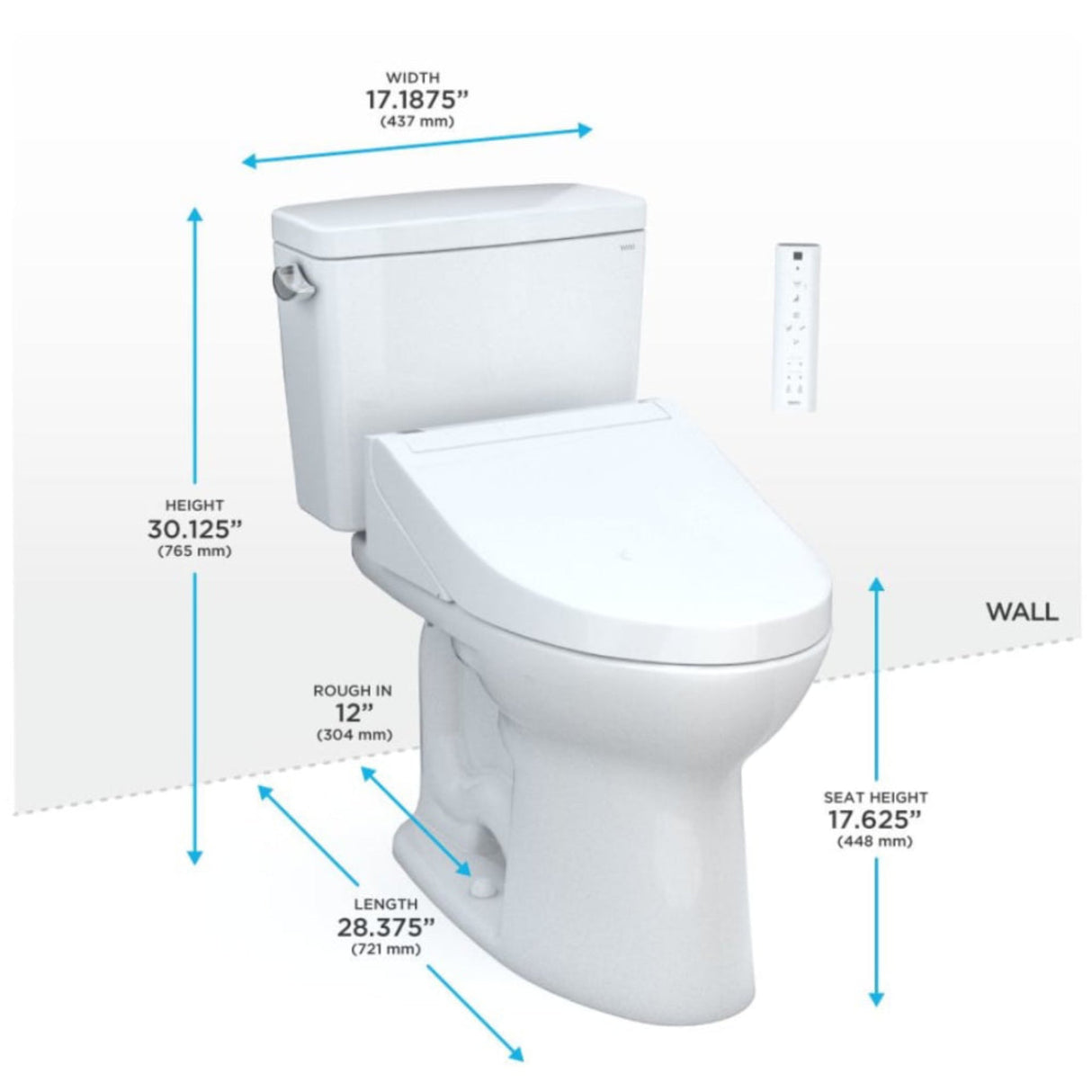 [MW7763084CEFG#01] TOTO Drake 1.28 GPF Washlet Universal Height Chair With C5 Bidet Toilet Seat