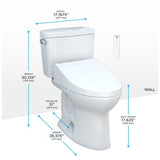 [MW7763084CEFG#01] TOTO Drake 1.28 GPF Washlet Universal Height Chair With C5 Bidet Toilet Seat