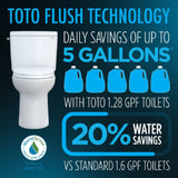[MW7763084CEFG.10#01] TOTO Drake 1.28 GPF Elongated Universal Height EWater+ Toilet With C5 Bidet Seat