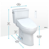 [MW7763084CEG#01] TOTO Drake 1.28 GPF Washlet Elongated Toilet With C5 Bidet Seat