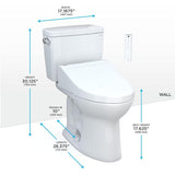 [MW7763084CSFG.10#01] TOTO Drake 1.6 GPF ELongated Chair Height Toilet With C5 Soft Close Bidet Seat