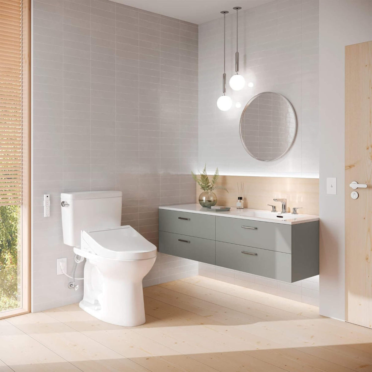 [MW7763084CSFG.10#01] TOTO Drake 1.6 GPF ELongated Chair Height Toilet With C5 Soft Close Bidet Seat