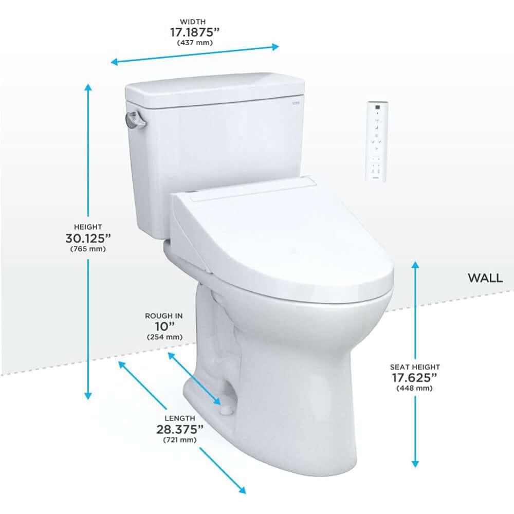 [MW7763084CSG#01] TOTO Drake C5 Bidet Seat With 1.6 GPF Tornado Flush