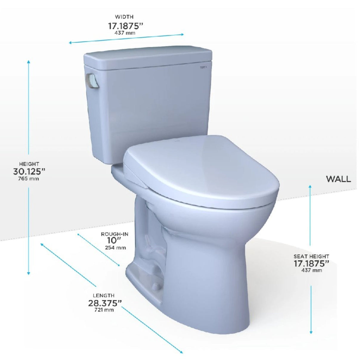 [MW7764726CEFGA.10#01] TOTO Drake 1.28 GPF Universal Height Toilet 10-Inch Rough In With Washlet S7 Bidet Seat