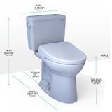 [MW7764726CEFGA.10#01] TOTO Drake 1.28 GPF Universal Height Toilet 10-Inch Rough In With Washlet S7 Bidet Seat