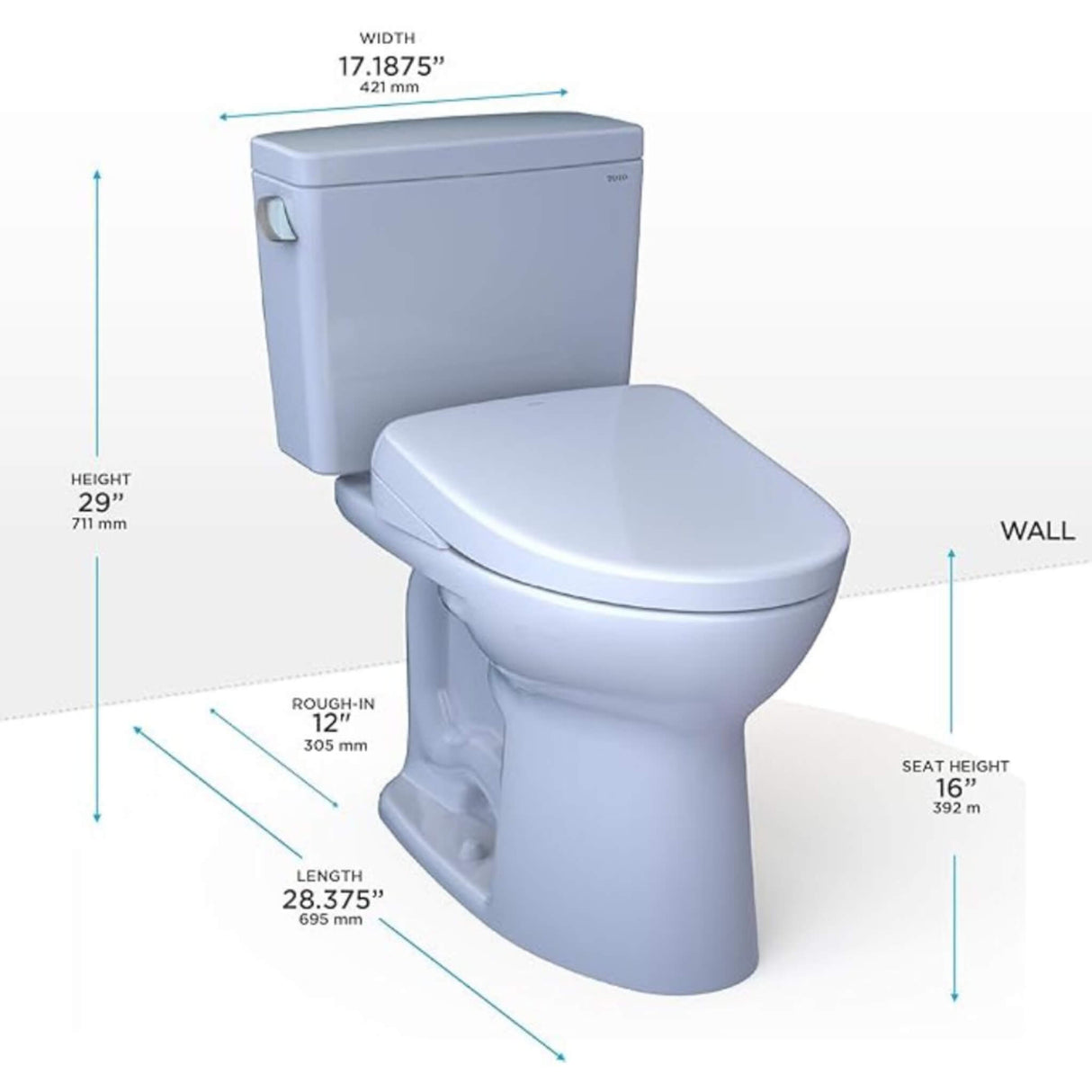 [MW7764726CEGA#01] TOTO Drake Washlet S7 Bidet Seat With 1.28 GPF Elongated Toilet