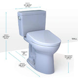 [MW7764726CSFGA#01] TOTO Drake 1.6 GPF Elongated Chair Height Ewater Toilet With Washlet S7A Auto Flush