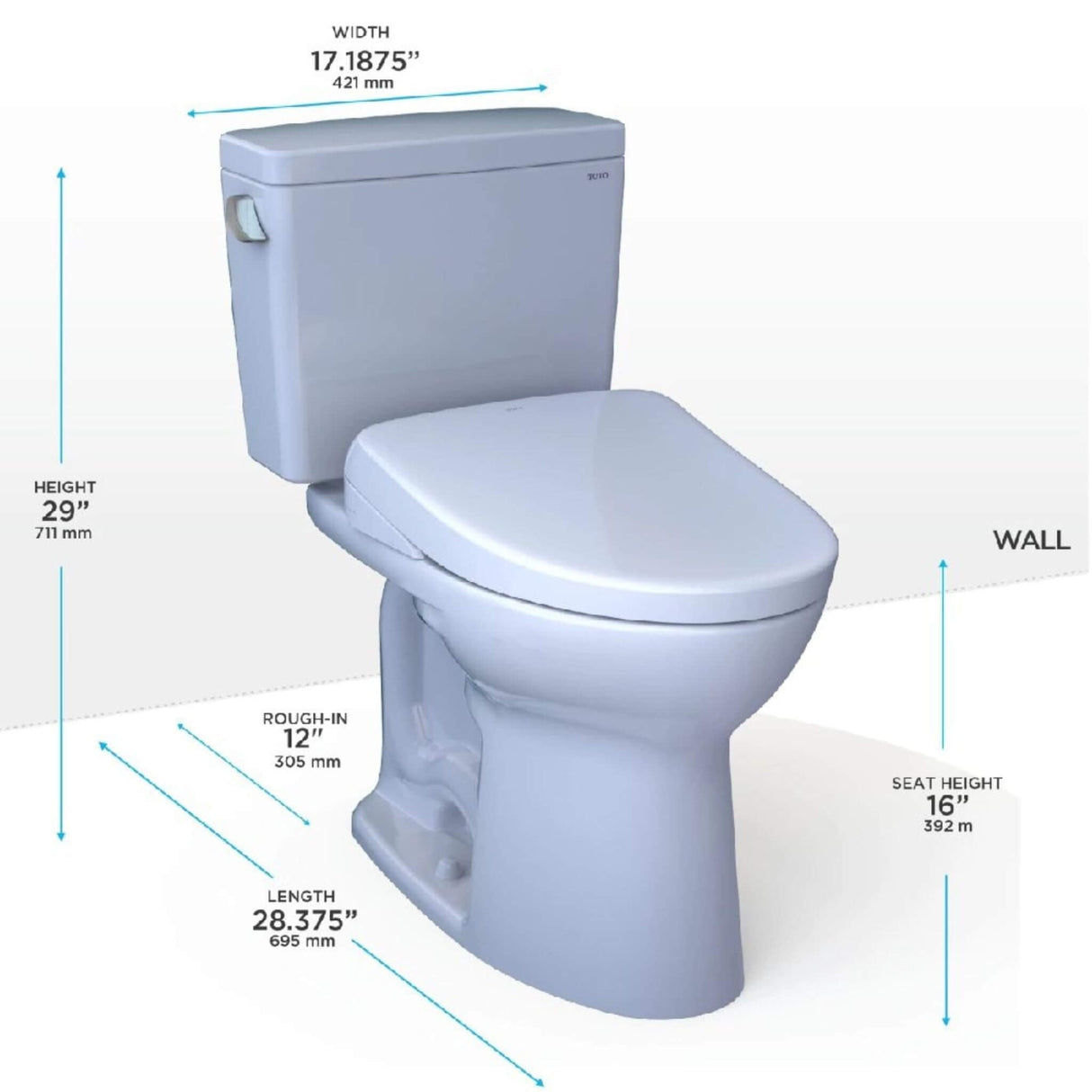 [MW7764736CEGA#01] TOTO Drake 1.28 GPF Elongated Toilet With Washlet S7A Heated Auto Open Bidet Seat