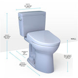 [MW7764736CSFG#01] TOTO Drake 1.6 GPF Elongated Chair Height Toilet W/ Washlet S7A Auto Bidet Seat & EWater+ Technology
