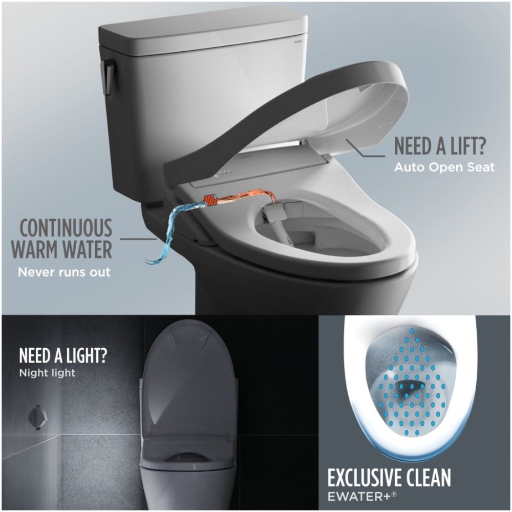 [MW7764736CSFGA.10#01] TOTO Drake 1.6 GPF Universal Height Toilet With Washlet S7A Auto Open Bidet Seat