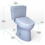 [MW7764736CSFGA.10#01] TOTO Drake 1.6 GPF Universal Height Toilet With Washlet S7A Auto Open Bidet Seat