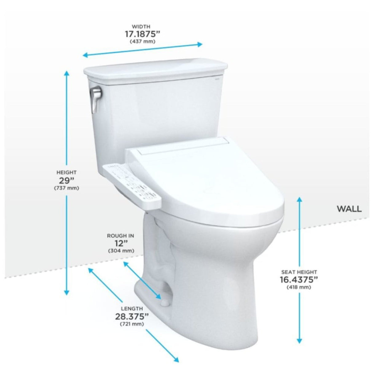 [MW7863074CEG#01] TOTO Drake Transitional Washlet C2 Bidet Seat With 1.28 GPF Elongated Toilet