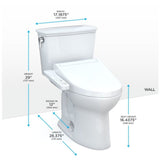 [MW7863074CEG#01] TOTO Drake Transitional Washlet C2 Bidet Seat With 1.28 GPF Elongated Toilet