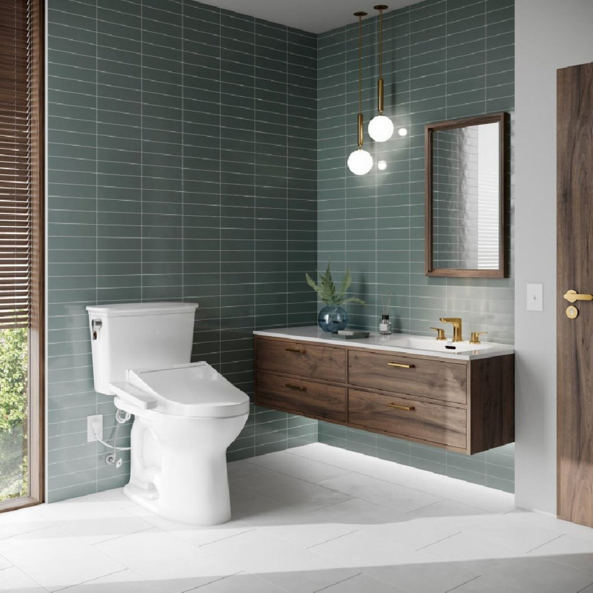 [MW7863074CEG#01] TOTO Drake Transitional Washlet C2 Bidet Seat With 1.28 GPF Elongated Toilet