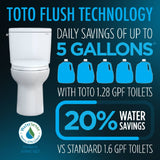 [MW7863074CEG#01] TOTO Drake Transitional Washlet C2 Bidet Seat With 1.28 GPF Elongated Toilet