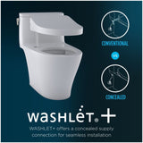 [MW7863084CEFG#01] TOTO Drake Transitional Washlet C5 Bidet Seat With 1.28 GPF Universal Height Toilet