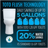 [MW7863084CEFG#01] TOTO Drake Transitional Washlet C5 Bidet Seat With 1.28 GPF Universal Height Toilet