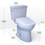 [MW7864726CEFG.10#01] TOTO Drake Elongated Chair Height Transitional Toilet With S7 Bidet Seat And 10" Rough In