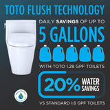 [MW7864726CEG#01] TOTO Drake 1.28 GPF Tornado Flush Washlet Toilet With S7 Bidet Seat