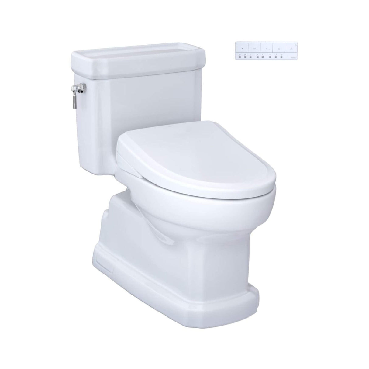 [MW9744734CEFGA#01] TOTO Guinevere 1.28 GPF Elongated Chair Height Toilet With Washlet+ S7A Tornado Auto Flush