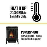Napoleon Arlington 20 19-Inch Cast Iron Millivolt Ignition Natural Gas Stove [GDS20NSB]