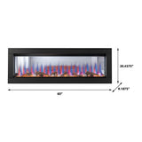 Napoleon Clearion Elite 60-Inch Fully Recessed See Thru Wall Mounted Electric Fireplace [NEFBD60HE]