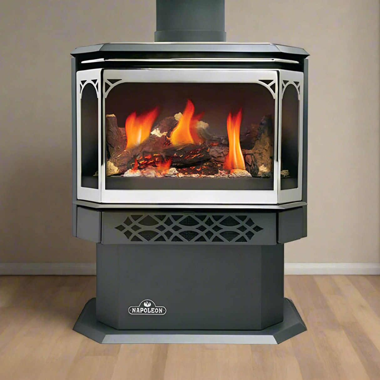 Napoleon Haliburton 50 22-Inch Direct Vent Millivolt Ignition Compact Natural Gas Stove [GDS28-1NSB]