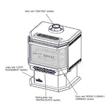 Napoleon Haliburton 50 22-Inch Direct Vent Millivolt Ignition Compact Natural Gas Stove [GDS28-1NSB]