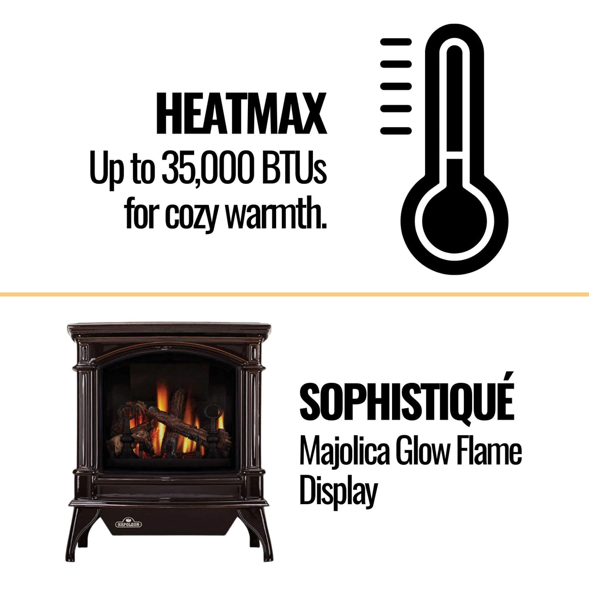 Napoleon Knightsbridge 60 Majolica Brown 27-Inch Natural Gas Stove With Flame And Heat Adjustment [GDS60-1NNSB]