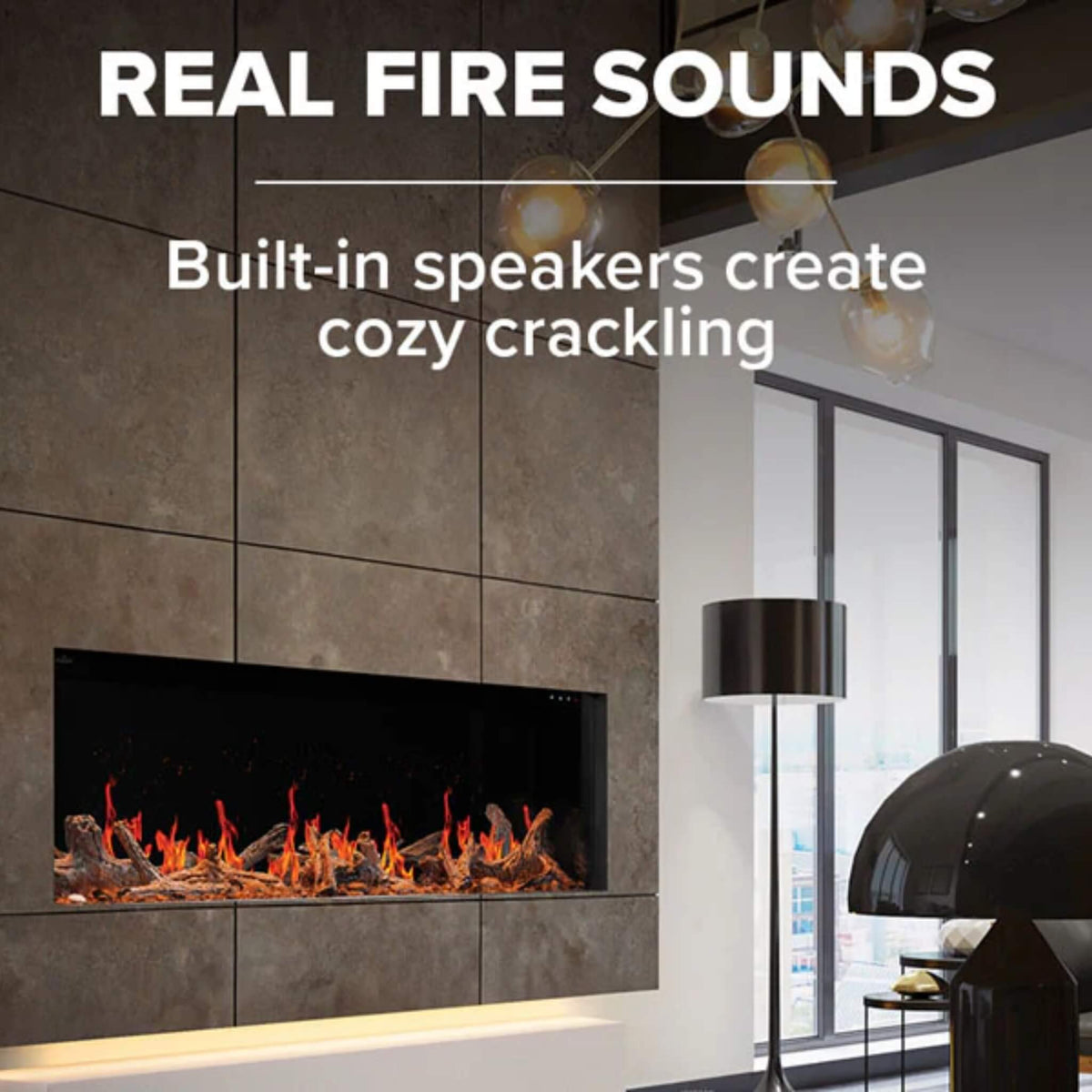 Napoleon Luminex 65-Inch LCD Built-In Electric Fireplace With Remote Control [NEFL65LCD-3SV]