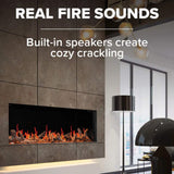 Napoleon Luminex 65-Inch LCD Built-In Electric Fireplace With Remote Control [NEFL65LCD-3SV]