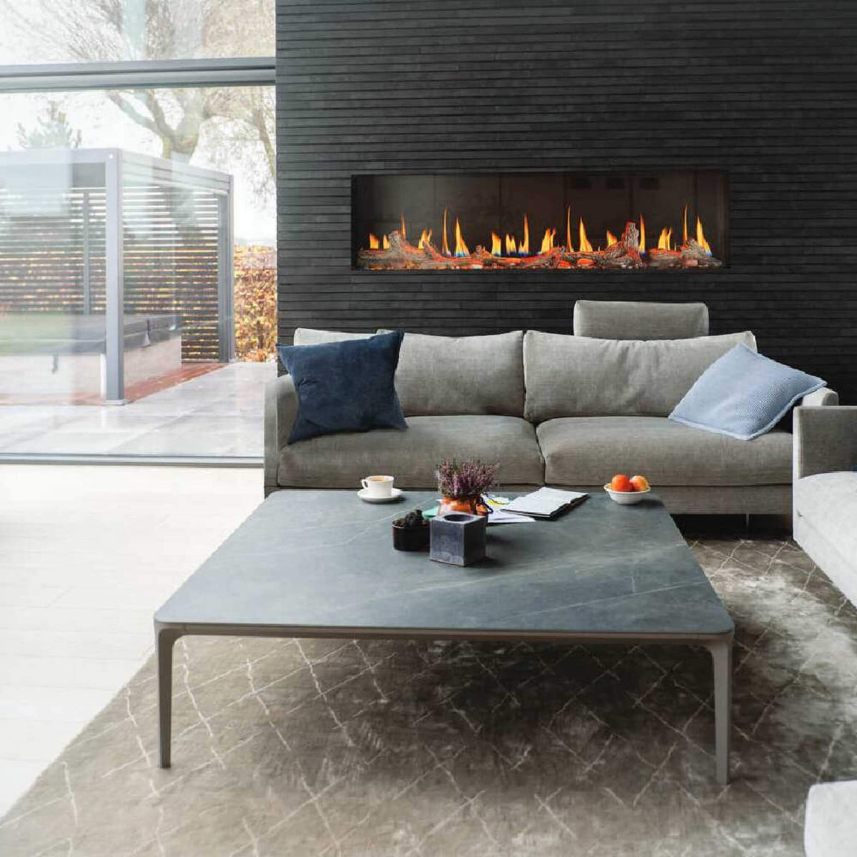 Napoleon Luminex 65-Inch LCD Built-In Electric Fireplace With Remote Control [NEFL65LCD-3SV]