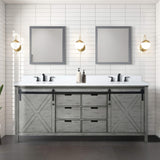 Nuvia 80-Inch Fully Assembled Double Bath Vanity With Soft Close Cabinets [No Countertop] (SAK53904)