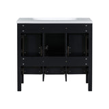 Nuvia Premium 72-Inch Bathroom Vanity Set With Resin Sink And Soft-Close Drawers [Faucet Not Included] (SAK62749)