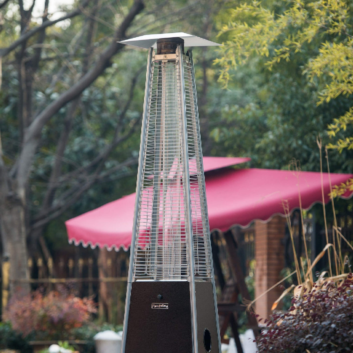 Legacy Heating Outdoor Commercial 40K BTU Quartz Glass Tube Patio Propane Heater With Visible Flame