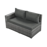 Alora Outdoor 6-Piece All-Weather PE Rattan Sofa Set With Adjustable Seat, Storage Box, Removable Covers, And Tempered Glass Table Top (SAK37221)