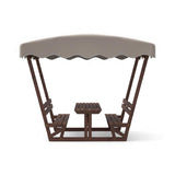 Alora Outdoor Waterproof Wood Picnic Table And Bench Set With Removable Canopy (SAK87135)