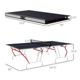 Portable Foldable Full-Size Ping Pong Table Tennis Table With Net And Accessories (SAK64929)