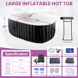 Premium 2-Person Inflatable Hot Tub Kit With 8-Color LED Lights (SAK98431)
