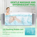 Premium Large 4-Person Inflatable Hot Tub Kit With 8-Color LED Lights (SAK20759)