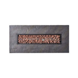 Alora Premium 56" Outdoor Rectangular Concrete Propane Fire Pit W/ Faux Stone Pattern, 50K BTU (SAK31845)