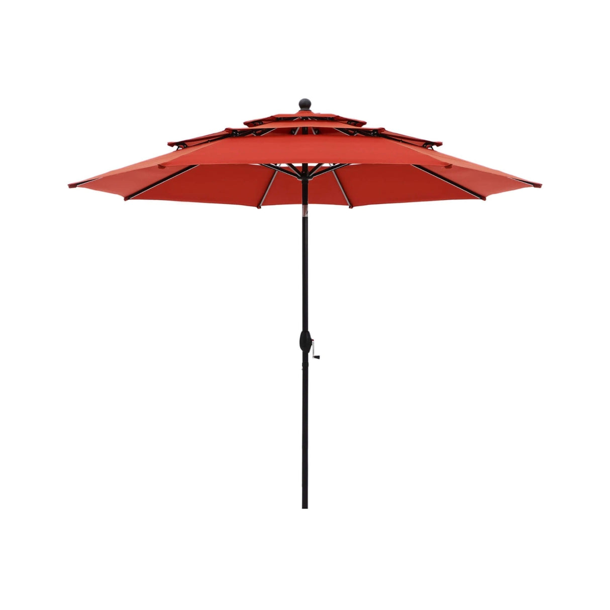 Alora Premium 6-Piece Bar Patio Furniture Set With Umbrella, Swivel Chairs, And Cushions (SAK90375)